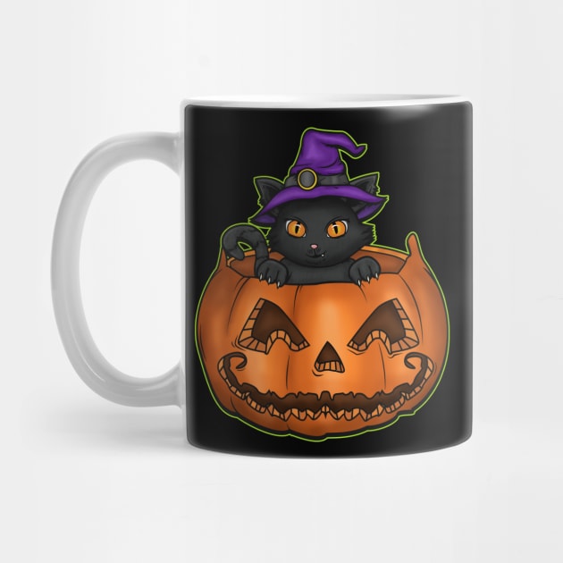 Cat Witch Funny Jack O Lantern Kitten Lover Gift by Dr_Squirrel